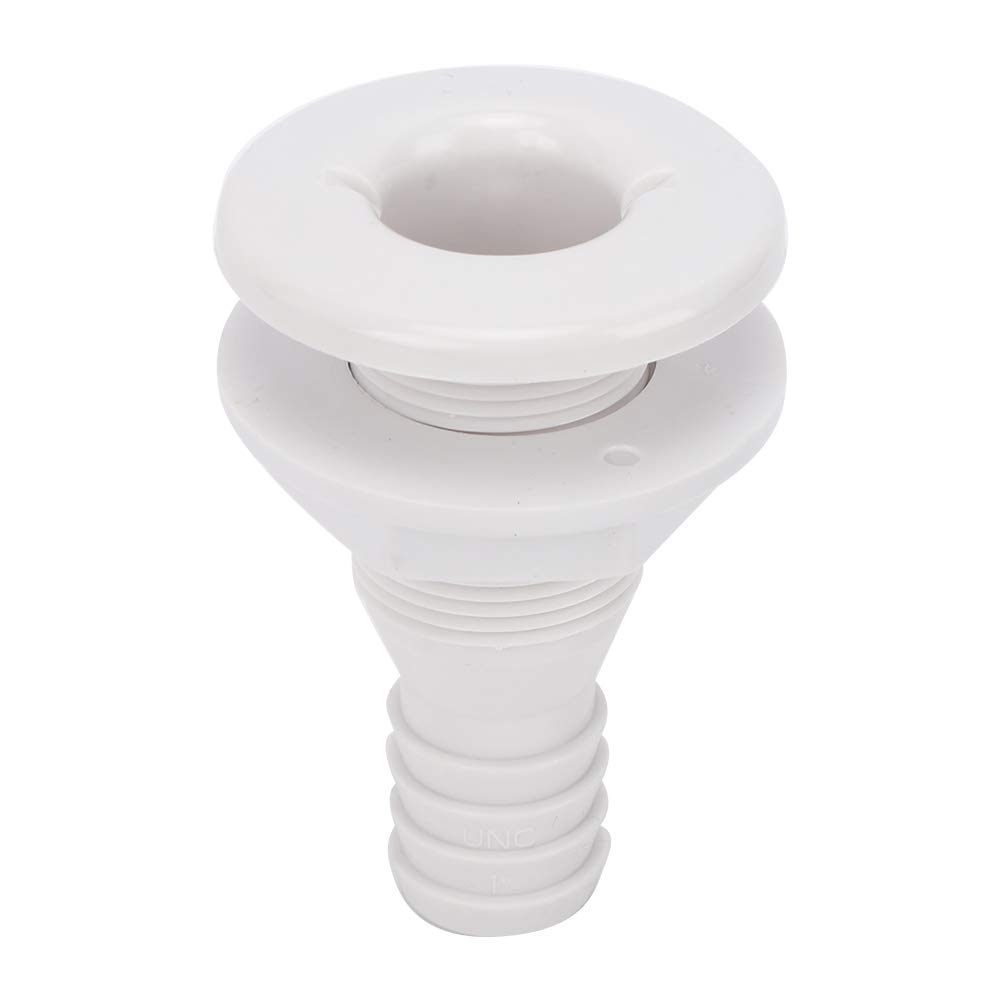 Boat Marine Yacht Drain Vent Plastic Thru-Hull Bilge Pump Drain Vent Hose Fitting for Boats Accessory(1 Inch)