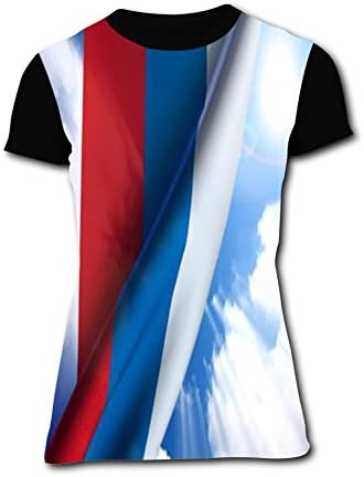 LZSCYZS Russia Flag Women Printing 2018 World Cup Adults T-Shirt Tee for Women XXL