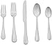 AmazonBasics 20-Piece Stainless Steel Flatware Silverware Set with Pearled Edge, Service for 4 primary