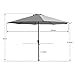 Sundale Outdoor 10 Feet Aluminum Market Umbrella Table Umbrella with Crank and Auto Tilt for Patio, Garden, Deck, Backyard, Pool, 8 Alu. Ribs, 100% Polyester Canopy (Burgundy)