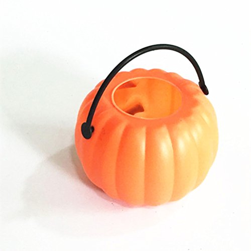 LUOEM 10pcs Halloween Portable Pumpkin Bucket Children Trick or Treat Pumpkin Candy Pail Holder Halloween April Fool 's Day Children's Party Decoration for Friends - Thumbnail 7