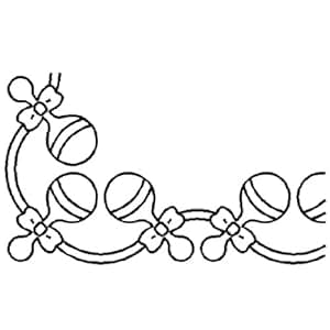 Amazon.com: 3.5" Baby Rattle Border Quilting Stencil By QCI - 1 Stencil