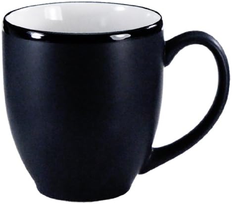4 Pack - 16 ounce Hilo Bistro Cup - Matte Black with White Interior