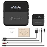 Wsiiroon Bluetooth 5.0 Transmitter Receiver, 2019 Upgraded 2-in-1 Wireless aptXHD Low Latency Bluetooth Audio with Display Screen, 3.5mm & Optical Adapter for TV/Home/Car Stereo System