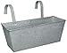 Esschert Design Old Zinc Rectangular Balcony Flower Planter