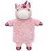 HomeTop Premium Classic Rubber Hot Water Bottle with Cute Unicorn Cover (1L, Pink)