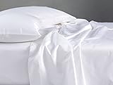 Queen Size Flat Sheet Only - 400 Thread Count 100% Egyptian Cotton - Sheets Sold Separately for Set - 100% Satisfaction Guarantee (White)