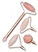 Rose Quartz Roller For Face - 4 in 1 Set - With 4 Detachable Heads -Premium Quality - Facial Roller Massager - Helps With Inflammation, Puffiness & Wrinkles - Ultimate Gift Set - By Then I Met Jade