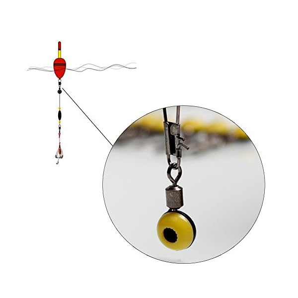 JSHANMEI-100pcsbox-Fishing-Line-Sinker-Slides-Hook-Shank-Clip-Connector-Swivels-Size-Largemediumsmall-Color-Redblueyellow-Fishing-Tackle-Swivel-Snap