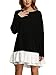 Romwe Women's Casual Long Sleeve Ruffle Hem Flowy Swing T-Shirt Loose Dress