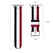 MoKo Compatible for Apple Watch Band, Fine Woven Nylon Adjustable Replacement Band Sport Strap Fit iWatch 42mm 44mm Series 5/4/3/2/1, Blue & White & Red (Not fit 38mm 40mm Versions)