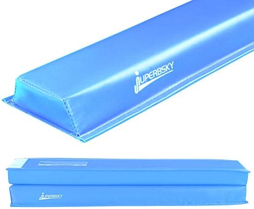 Juperbsky Balance Beam for Kid's Gymnastics Practice - Easy to Store, Non Slip, 4ft Long - Floor Gym Equipment for Teens Hone Skills at Home