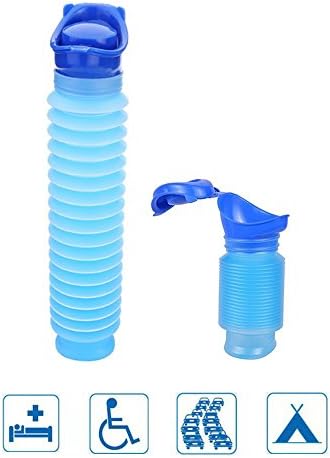 Emergency Urinal, Reusable Portable Shrinkable Travel Car Camping Pee Urine Container Personal Mobile Toilet for Kids Adult