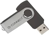 Q-Connect 4GB USB 2.0 Memory Stick Flash Drive Silver Black Compact view 4