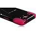 Generic Hybrid Double Layer Fusion Cover Case with Kickstand for LG Optimus G Pro E980 - Retail Packaging - Black/Hot Pink