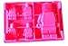 Ice Cube Trays and Candy Molds - Lego Building Bricks and Figures (Green&Hot Pink&Blue)