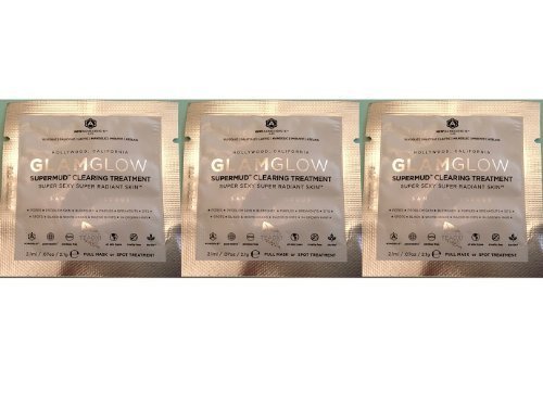 GlamGlow SuperMud Clearing Treatment Sample Packets 3 Pcs (.21oz/6.3g Combined Total)