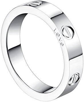 SHOUTW 4mm Rings for Women with Screw Design Best Gifts for Love Gold