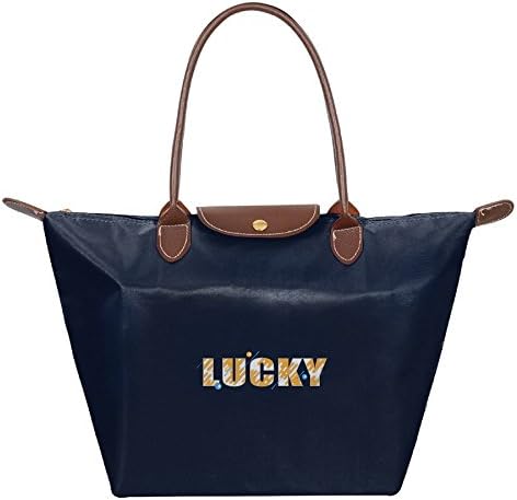 The Lucky Letter Women's Folding Dumpling Bag Folding Dumpling Handbag Nylon WaterProof Gripesack School Backpack Dumplings Type Shoulder Tote Bag Shoulder Bag