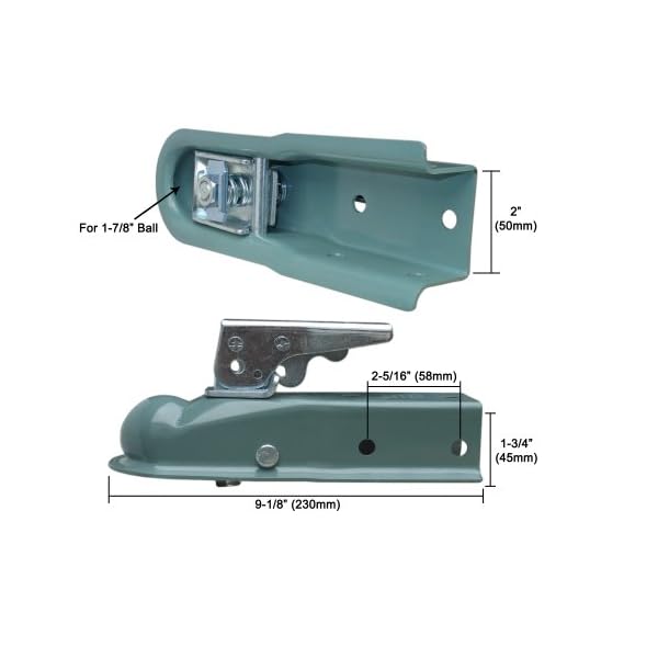2-Tongue-Boat-Trailer-Straight-Coupler-Tow-for-1-78-Hitch-Ball-Five-Oceans