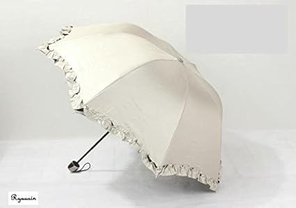 Amazon 晴雨兼用 レディース 折り畳み傘 フリル が 可愛い 日傘 紫外線 Uv カット で 日焼け 対策 シャンパンベージュ ノーブランド品 折りたたみ傘 通販