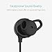 iXCC Bluetooth Headphones, Wireless Sports Earphones Half in Ear Earbuds Mic Long Hours Playtime, Apt-x Stereo, Bluetooth V4.1, IPX4 Nano Coating Sweatproof, Noise Cancelling Headset - Black