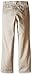Nautica Big Boys' Uniform Flat Front Pant, Khaki, Large/16