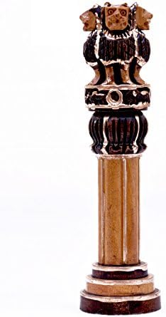 Denika Handicrafts Wooden Indian Handicrafts Wooden Antique Ashoka Pillar ''8
