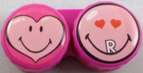 Smiley World Flat Contact Lens Storage Cases - Huge Selection Available (Pink Heart)