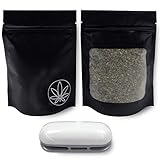 50 Odorless Smell Proof Mylar Resealable Bags | Bonus Heat Sealer | 4x6x2 Inches | by Elevated Developments