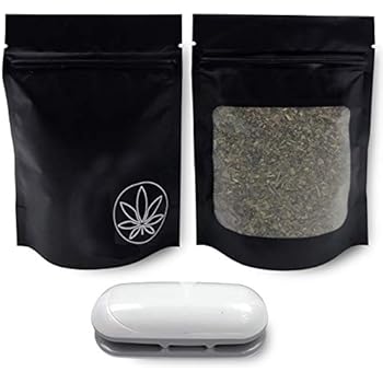 50 Odorless Smell Proof Mylar Resealable Bags | Bonus Heat Sealer | 4x6x2 Inches | by Elevated Developments