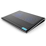 Laptop Cooling Pad, TeckNet Ultra-Slim Portable Laptop Notebook Cooling Pad 2 USB Powered Fans Laptop Cooler Fits 9"-16"