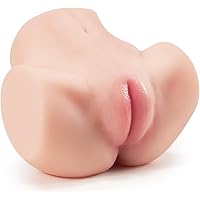 4.1 LB Pussy Ass Male Masturbator with Virgin Tight Labia, 2 Hole Realistic Male Masturbator with Strong Suction Channel, Goy