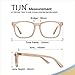 TIJN Blue Light Blocking Glasses Square Nerd Eyeglasses Frame Anti Blue Ray Computer Game Glasses (Burlywood)