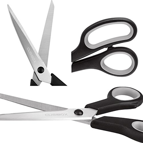 Scissors Set, CUSIBOX 3-Pack Multipurpose Scissors for Office, School