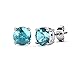 7 Pairs Swarovski Elements 18k White Gold Plated Crystal Stud Round Sparkling Earrings Set