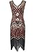 BABEYOND Women's Flapper Dresses 1920s V Neck Beaded Fringed Great Gatsby Dress