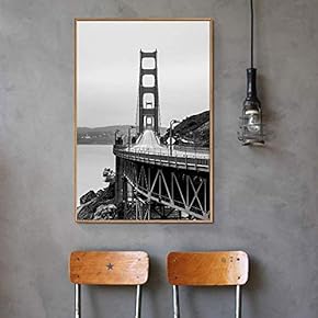 Floating Framed for Living Room Bedroom Black and...