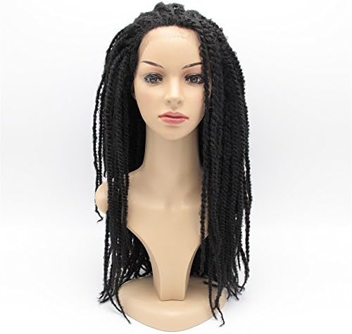 Synthetic Braiding Hair Wig Kanekalon Box Braid Lace Front Wig For Black Women