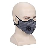 Face Mask,Veil,Reusable Carbon Activated Filters Black Cloth Face Mask