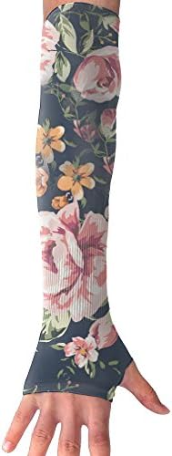 Floral Pattern Uv Protection Breathable Arm Sleeves Hand Cover Fashion Youth Sleeves Hand Ping Pong Arm Sleeves With Thumb Holes