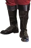 Child's Black Simulated Leather Pirate Costume Boot Tops