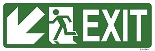 SignageShop ES-12493 Glow in Dark Exit with Man Running Sign