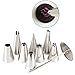 CoZroom 52-Piece Stainless Steel Cake Decorating Tube Set with Hinged Storage Box