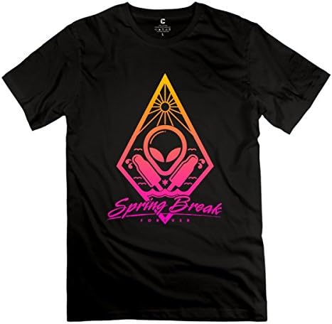 Spring Break Forever Alien Black T-shirt For Men XS