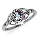 Mystic Fire Topaz 925 Sterling Silver Triquetra Celtic Knot Ring