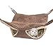 Niteangel Pet Hammock Swing Snuggle Sack for Ferret Rats Suger Glider Squirrels - Napping Bed Pocket (Chocolate)