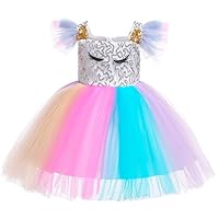 Kokowaii Fancy Toddler Baby Girls Sequin Tutu Dress Girls Pageant Party Dress Flower Girls Dress