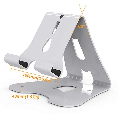 Beelta iPhone Stand, Android Cell Phone Stand, Tablet Stand for iPad (Up to 11 inch), Kindle E-Reader, Desk Accessories, White, BSC701W - Thumbnail 5