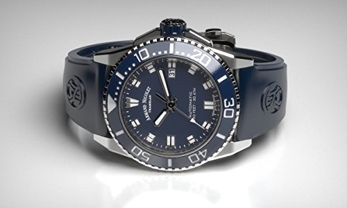 Armand Nicolet Men's Diver Automatic Watch Blue with Rubber Bracelet A480AGU-BU-GG4710U